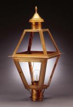Northeast Lantern 1013-AC-CIM-FST - Post Antique Copper Medium Base Socket With Chimney Frosted Glass