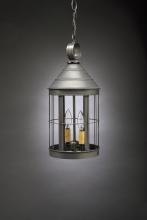 Northeast Lantern 3332-DAB-MED-SMG - Cone Top Hanging Dark Antique Brass Medium Base Socket Seedy Marine Glass Open Bottom