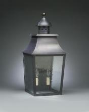 Northeast Lantern 5541-AB-LT2-SMG - Pagoda Wall Antique Brass 2 Candelabra Sockets Seedy Marine Glass