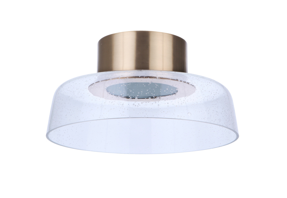 Centric 12.5" LED Flushmount in Satin Brass