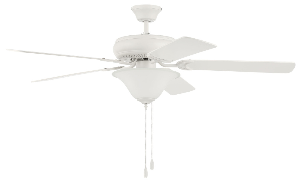 52" Decorator's Choice 2 Light in Matte White w/ Matte White Blades