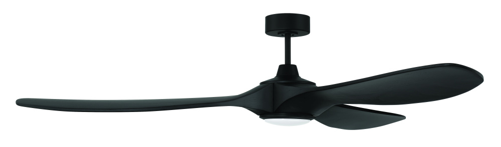 Envy 72" 3-Blade Indoor/Outdoor (Damp) Ceiling Fan in Flat Black w/ Flat Black Blades