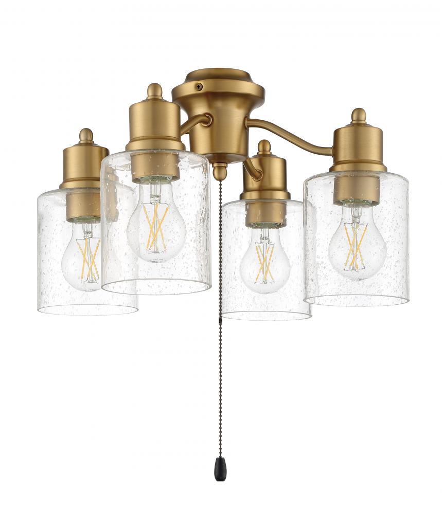 4 Light Universal Energy Star Light Kit in Satin Brass