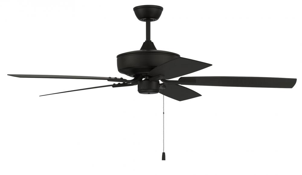 Outdoor Pro Plus 52 52" 5-Blade Indoor/Outdoor (Wet) Ceiling Fan in Flat Black w/ Flat Black Bla