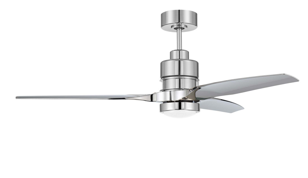 52" Sonnet ceiling fan in Polished Nickel w/ Polished Nickel Polycarbonate Blades, WIFI control