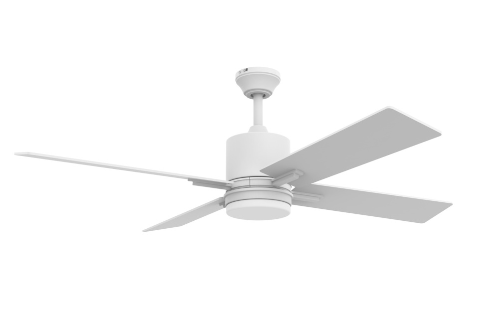 52" Teana in White w/ White Blades