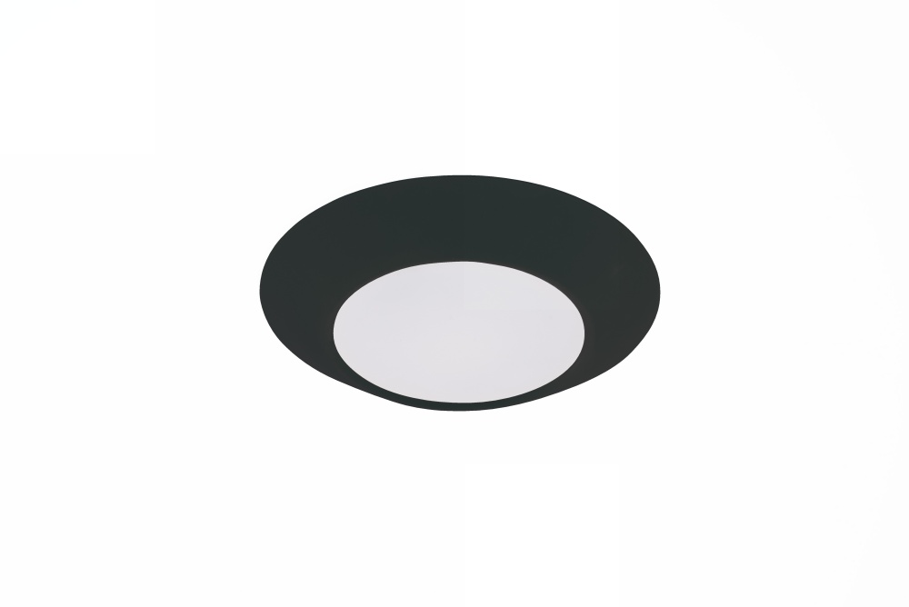 Slim Line 4" (5.9" Overall) 1 Light LED Flush in Flat Black