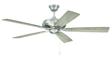 Craftmade ECF52BNK5-DWWLN - 52" Eos in Brushed Polished Nickel w/ Driftwood/Walnut Blades