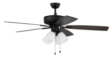 Craftmade P114FB5-52FBGW - 52" Pro Plus 114 in Flat Black w/ Flat Black/Grey Wood Blades