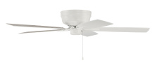 Craftmade PPH52W5 - 52" Pro Plus Hugger in White w/ White/Washed Oak Blades