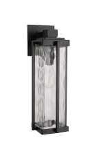 Craftmade Z2614-MN - Pyrmont 1 Light Medium Outdoor Wall Lantern in Midnight with Clear Hammered Glass