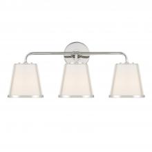 Crystorama FUL-913-PN - Fulton 3 Light Polished Nickel Bathroom Vanity