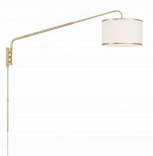 Crystorama MAL-601-SB - Mallory 1 Light Soft Brass Swing Arm Sconce