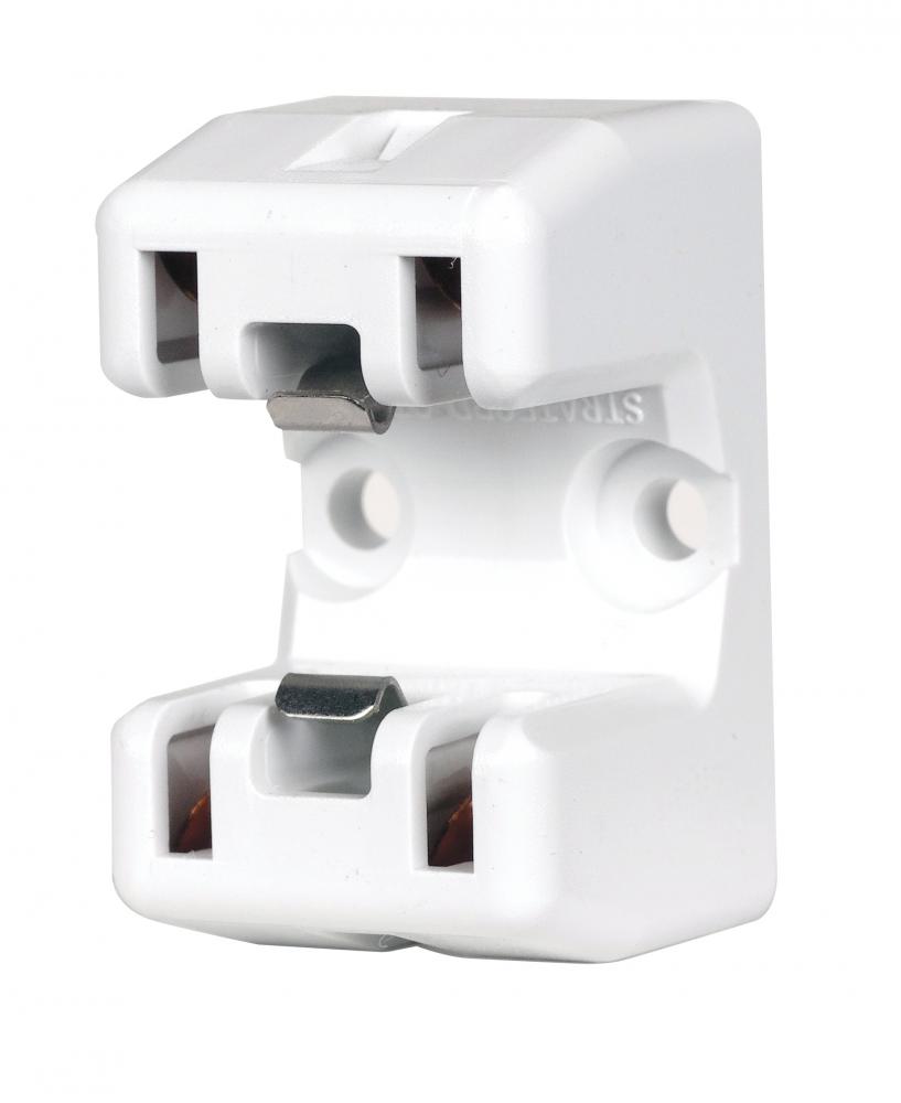 Snap / Screw Mount Socket For 2GX13 HO Circline Bulbs; White Finish
