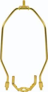 Heavy Duty Harp; Polished Brass Finish; 15" Height; 1/8 IP Saddle; 1/4-27 Thread; 125 Carton