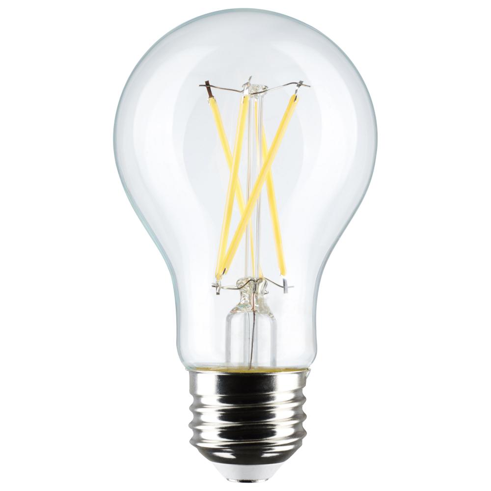 8 Watt A19 LED Filament; Clear; 5000K; Medium Base; 120 Volt; 4-Pack