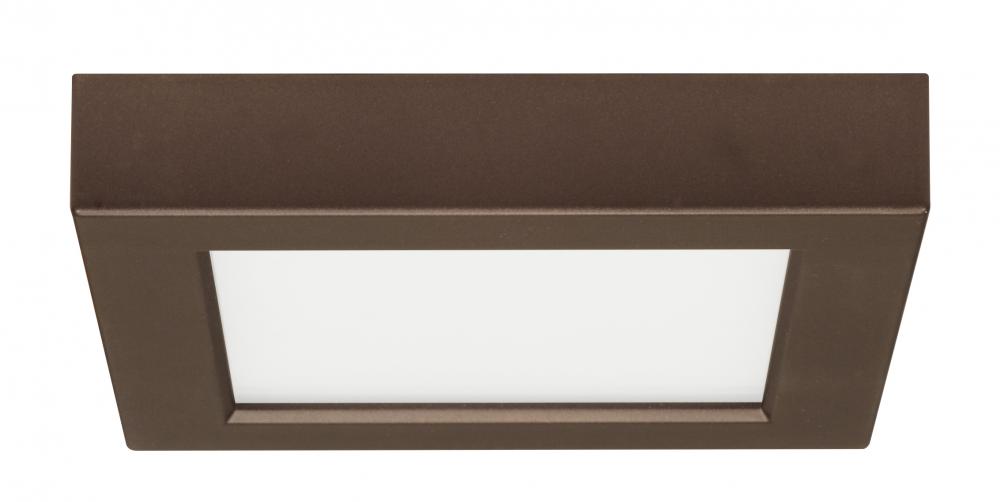 Blink - 10.5W- 5.5" Surface Mount LED - 3000K- Square Shape - Bronze Finish - 120V