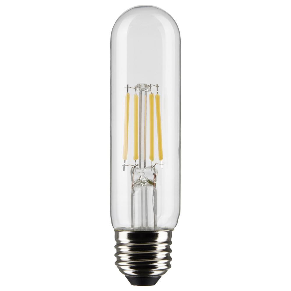 5.5 Watt T10 LED Filament; Clear; Medium Base; 2700K; 450 Lumens; 120 Volt; 2-Pack
