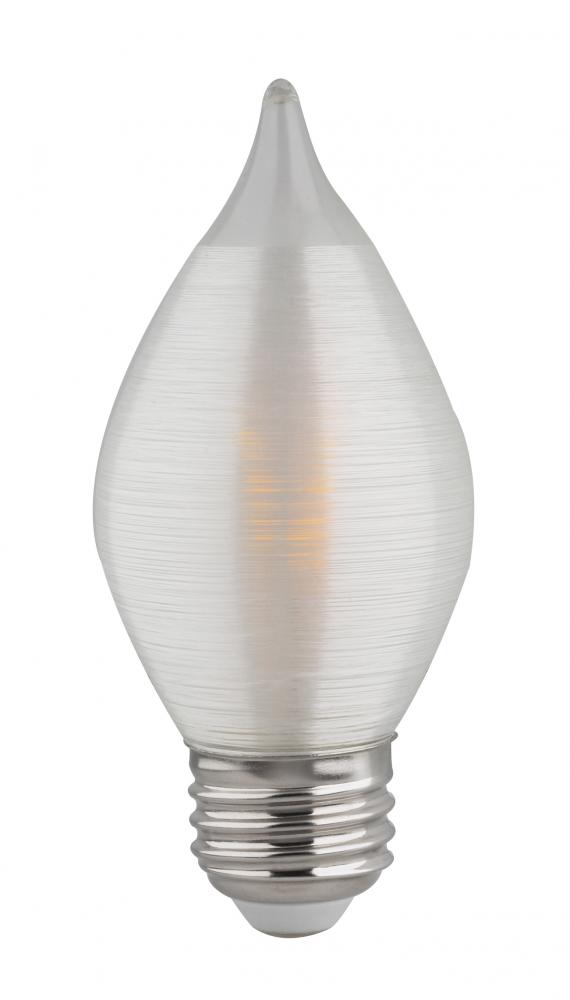 4 Watt C15 LED Filament; Satin Spun; Clear; Medium base; 2700K; 300 Lumens; 120 Volt