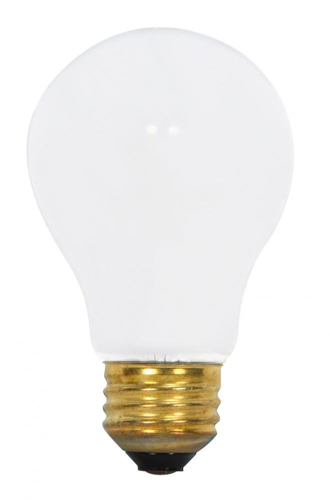 60 Watt A19 Incandescent; Frost; 5000 Average rated hours; 560 Lumens; Medium base; 130 Volt; Rough