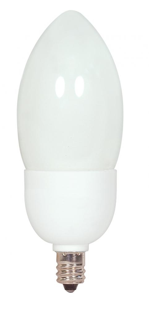 7 Watt; B11 Compact Fluorescent; 2700K; 82 CRI; Candelabra base; 120 Volt