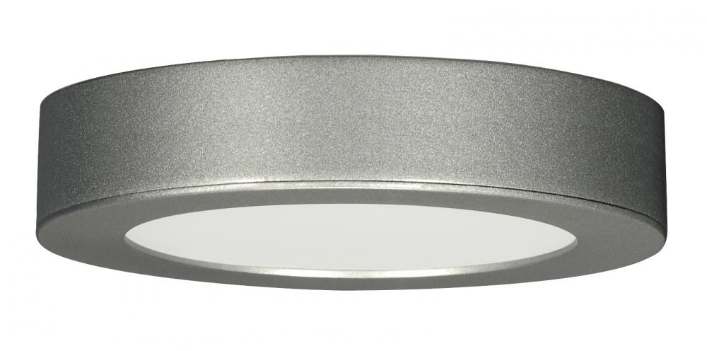 13.5 watt; 7" Flush Mount LED Fixture; 3000K; Deep Dish; Satin Nickel; 120 volts