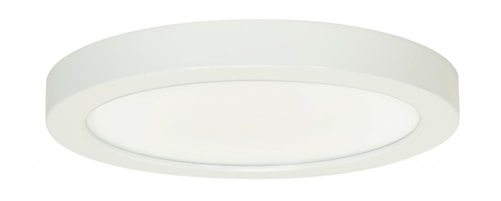 18.5 watt; 9" Flush Mount LED Fixture; 4000K; Round Shape; White Finish; 120 volts