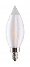 Satco Products Inc. S11302 - 4 Watt CA11 LED Filament; Satin Spun Clear; Candelabra base; 2700K; 120 Volt