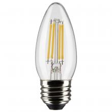 Satco Products Inc. S21284 - 4 Watt B11 LED Filament; Clear; Medium base; 90 CRI; 2700K; 120 Volt