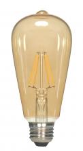 Satco Products Inc. S9577 - 2.5 Watt ST19 LED; Transparent Amber; Medium base; 2000K; 220 Lumens; 120 Volt