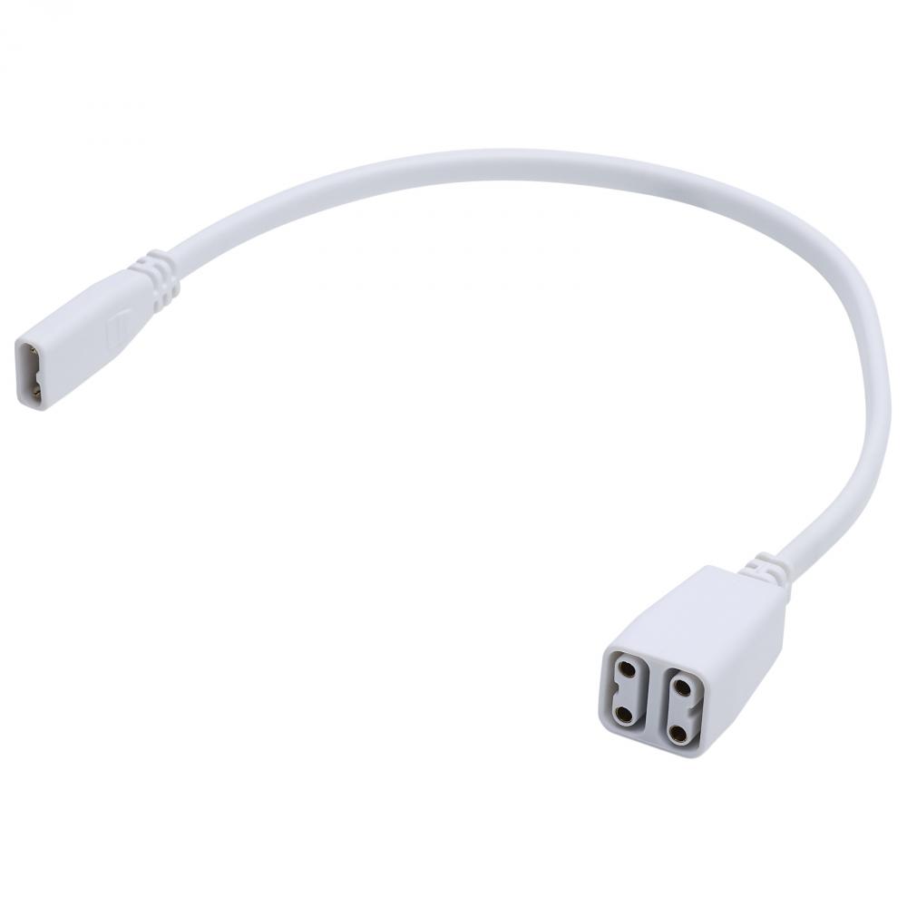 Cable Splitter; Single to Double; White Finish