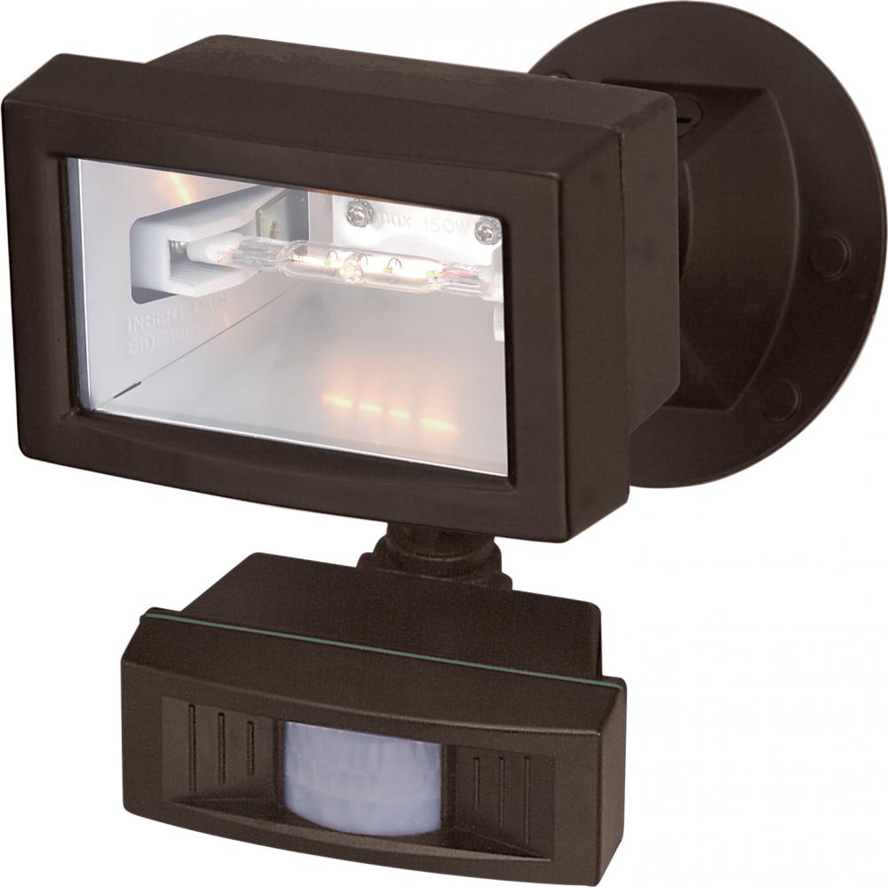 1 Light - 5" - Flood Light; Exterior - Mini Halogen w/Motion Sensor