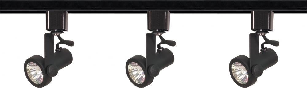 3 Light - MR16 - Gimbal Ring Track Kit - Four foot track - Line Voltage