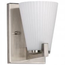 Nuvo 60/8721 - Royale; 1 Light Vanity; Burnished Brass Finish; Ribbed White Glass