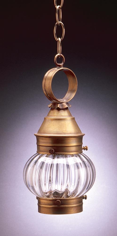 Onion Hanging No Cage Verdi Gris Medium Base Socket Optic Glass