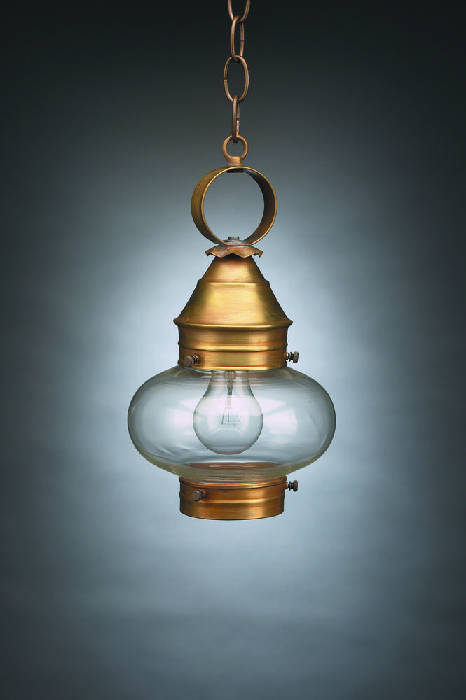 Onion Hanging No Cage Verdi Gris Medium Base Socket Optic Glass