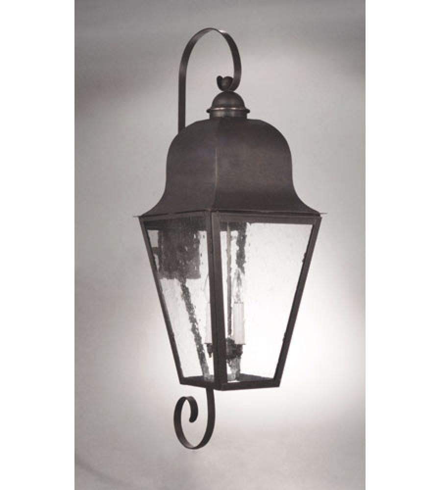 Bracket Wall Fixture  Top & Bottom Scroll Antique Copper Finish  3 Candelabra Sockets  Cle