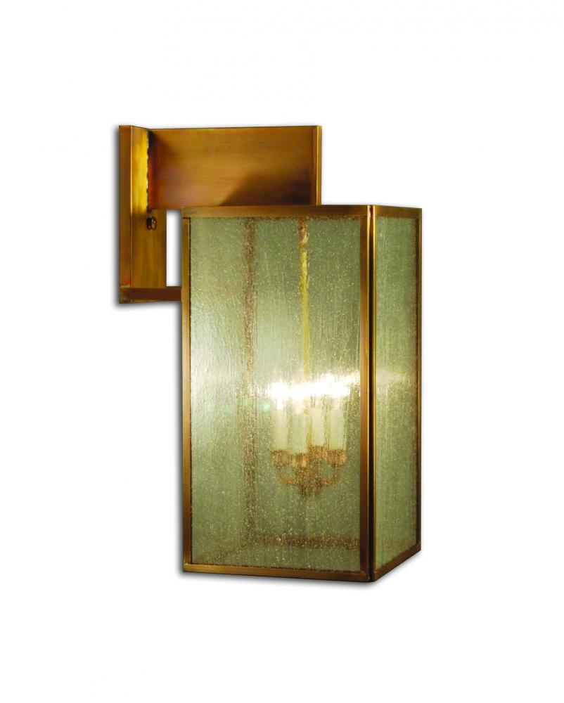 Midtown XLarge Wall Bracket Dark Antique Brass Medium Base Socket Clear Glass