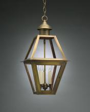 Northeast Lantern 1012-VG-LT3-SMG - Hanging Verdi Gris 3 Candelabra Sockets Seedy Marine Glass