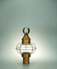 Northeast Lantern 2533-VG-MED-OPT - Caged Onion Post Verdi Gris Medium Base Socket Optic Glass