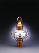 Northeast Lantern 2543-DAB-MED-OPT - Caged Onion Post Dark Antique Brass Medium Base Socket Optic Glass