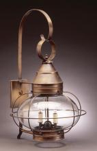Northeast Lantern 2571-DAB-MED-OPT - Caged Onion Wall Dark Antique Brass Medium Base Socket Optic Glass