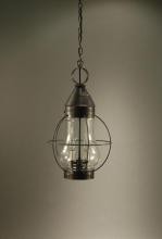 Northeast Lantern 2742-DB-MED-CSG - Caged Pear Hanging Dark Brass Medium Base Socket Clear Seedy Glass