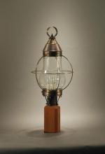 Northeast Lantern 2743-VG-MED-OPT - Caged Pear Post Verdi Gris Medium Base Socket Optic Glass