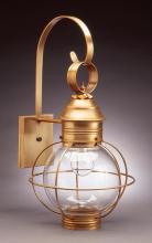 Northeast Lantern 2831-DAB-MED-OPT - Caged Round Wall Dark Antique Brass Medium Base Socket Optic Glass
