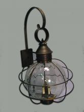 Northeast Lantern 2851-VG-MED-OPT - Caged Round Wall Verdi Gris Medium Base Socket Optic Glass