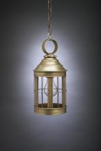 Northeast Lantern 3312-VG-MED-CLR - Cone Top Hanging Verdi Gris Medium Base Socket Clear Glass Open Bottom