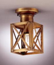 Northeast Lantern 5014-DB-MED-CLR - Can Top X-Bars Flush Dark Brass Medium Base Socket Clear Glass