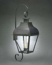 Northeast Lantern 7658-VG-LT3-CLR - Curved Top Wall Verdi Gris 3 Candelabra Sockets Clear Glass