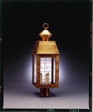 Northeast Lantern 8353-VG-LT3-CLR - H-Rod Post Verdi Gris 3 Candelabra Sockets Clear Glass